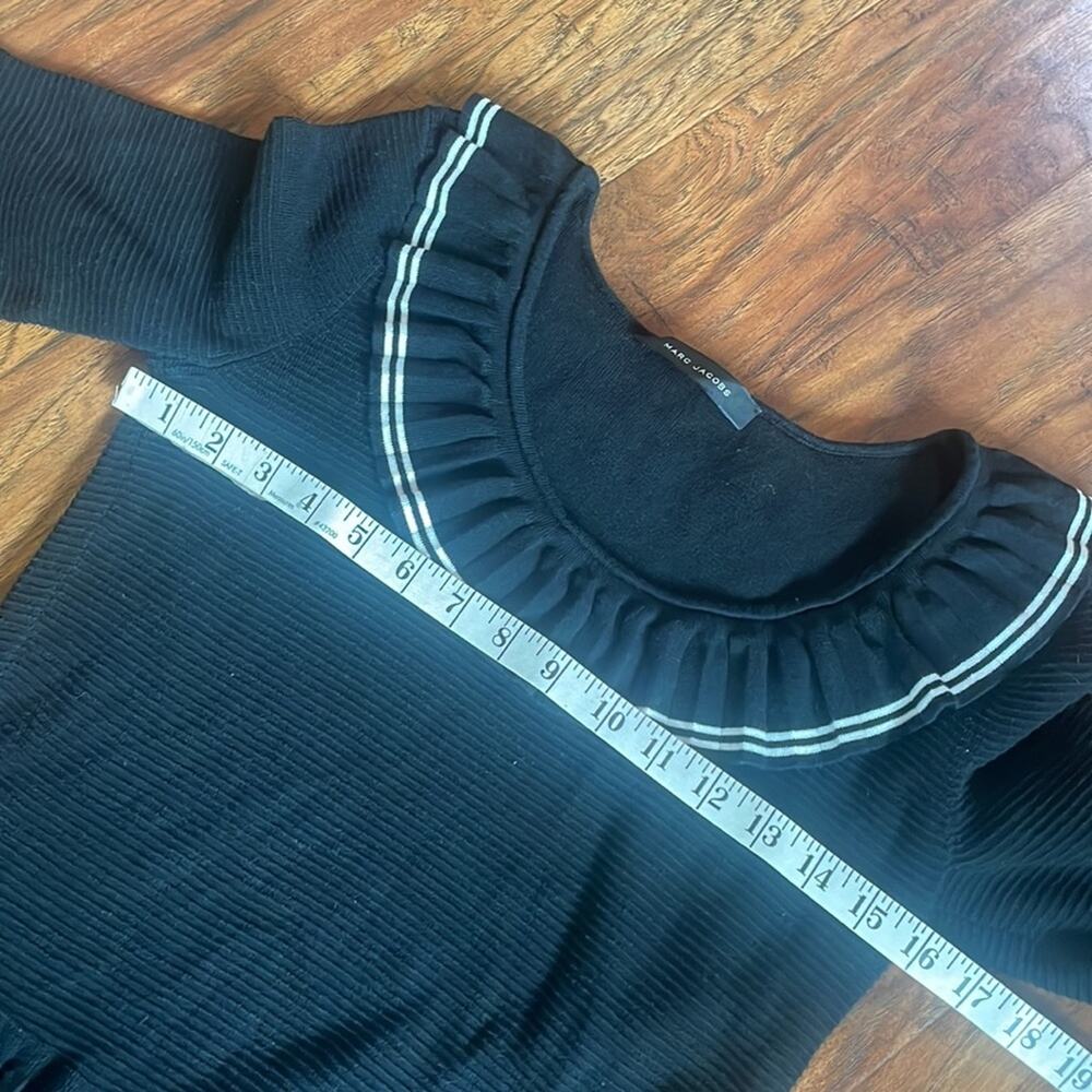 MARC JACOBS Pleated Sweater Dress Black No Size Small S - Picture 12 of 12